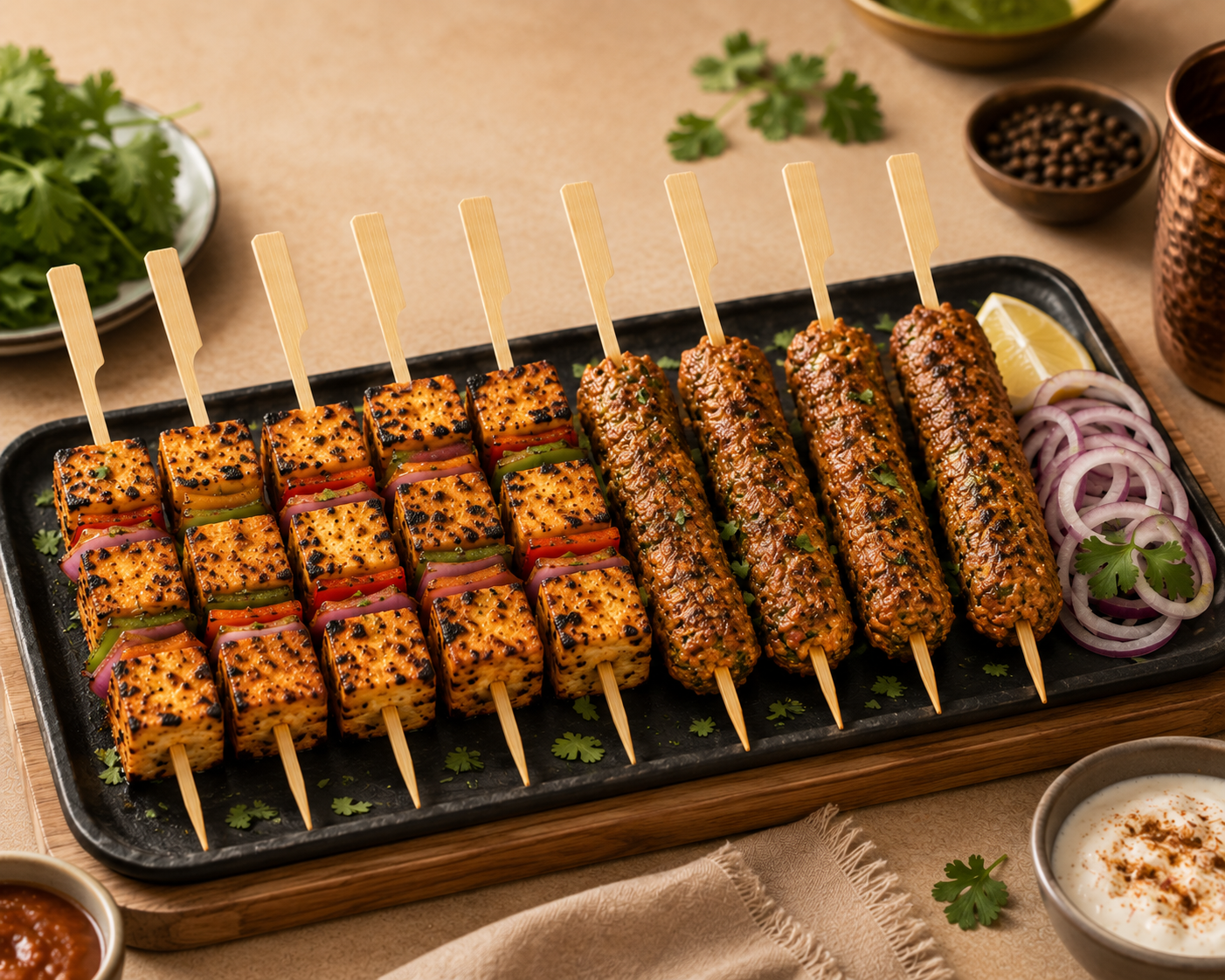 NATURALLYOURS Bamboo Pistol Grip Skewers – 25 cm | 1 Pack (Contains 50 Pieces)