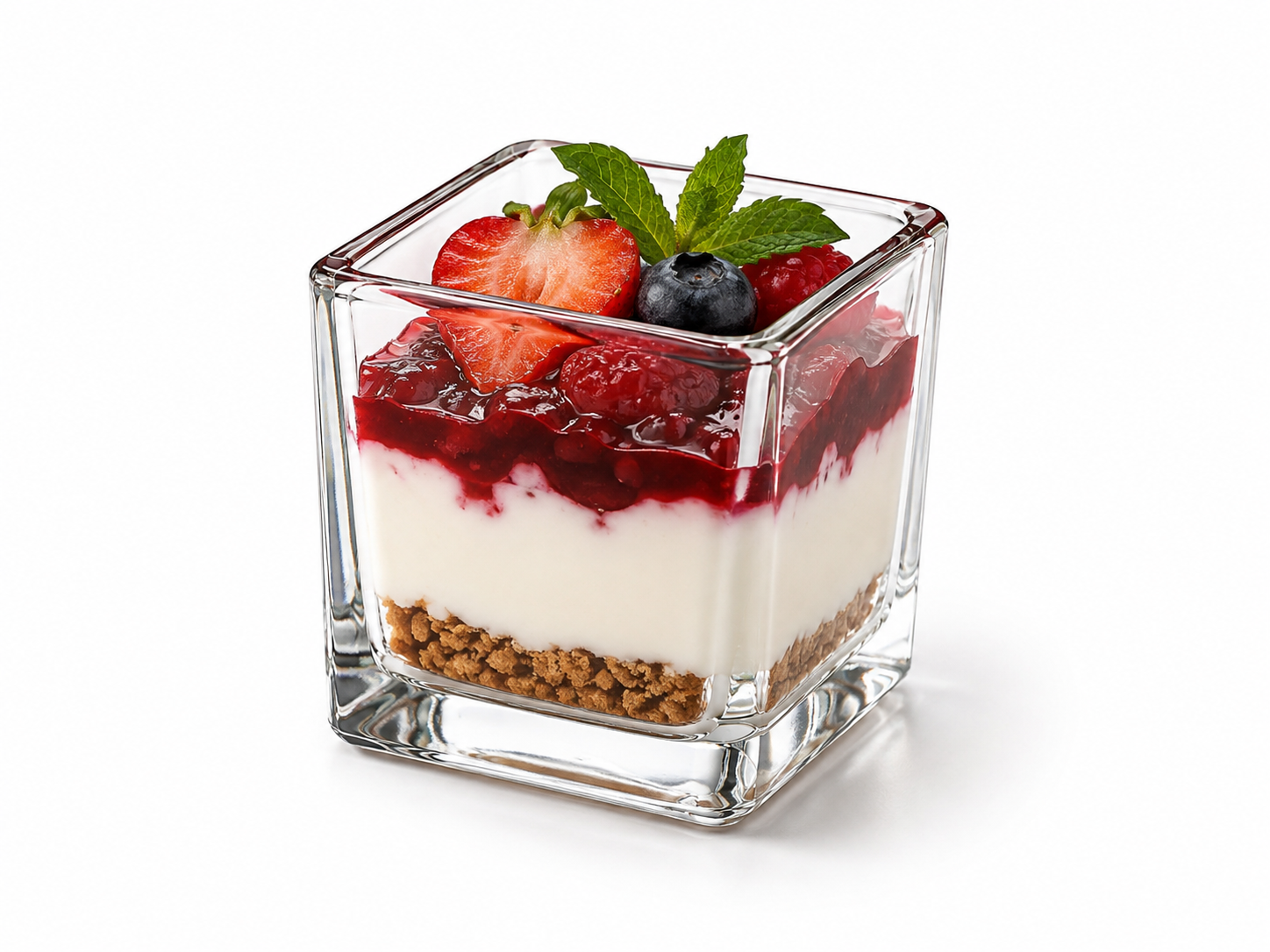 NATURALLYOURS Glass Miniatures Square Dessert Cup 80 ml, 1 Pc