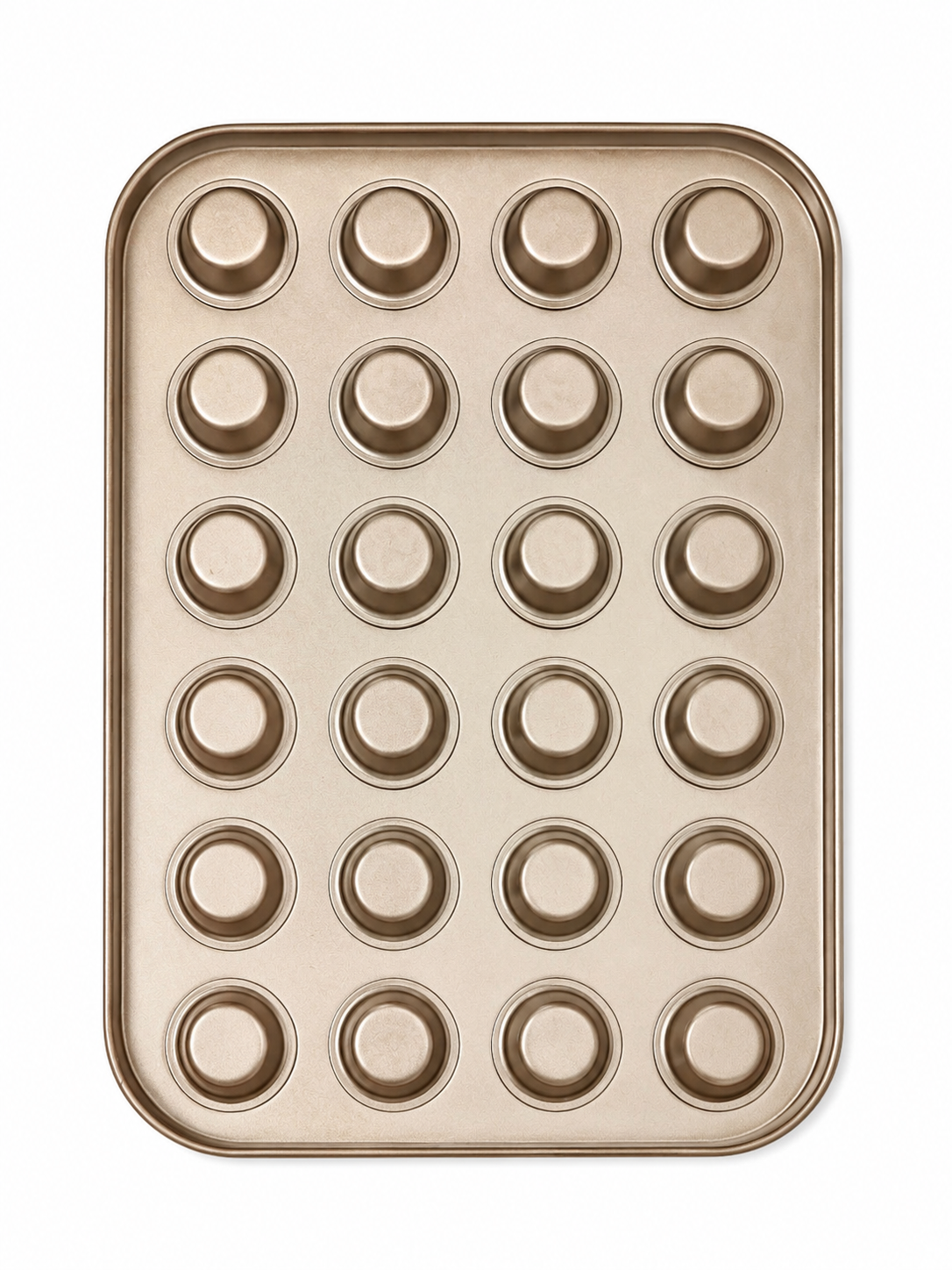 NATURALLYOURS Mini Muffin Mould Carbon Steel – 24 Cavity , 1 Pc